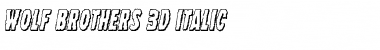 Wolf Brothers 3D Italic Italic Font