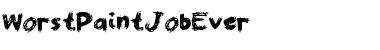 WorstPaintJobEver Font