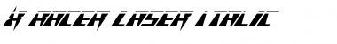 X-Racer Laser Italic Italic Font