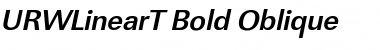 URWLinearT Bold Oblique Font