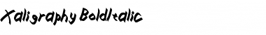 Xaligraphy BoldItalic Font