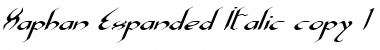 Xaphan Expanded Italic Expanded Italic Font