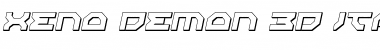 Xeno-Demon 3D Italic Italic Font