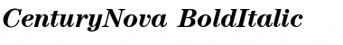 CenturyNova BoldItalic Font