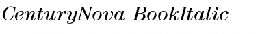 CenturyNova BookItalic Font