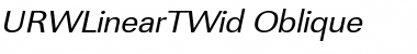 URWLinearTWid Oblique Font