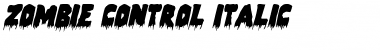 Zombie Control Italic Font