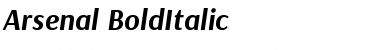 Arsenal Bold Italic Font