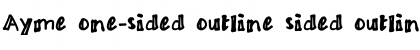 Ayme one-sided outline sided outline Font