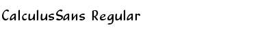 Calculus Sans Regular Font