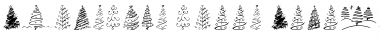 Christmas Trees Celebration Font