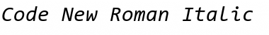 Code New Roman Italic Font