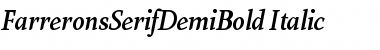 Farrerons Serif DemiBold Italic Font