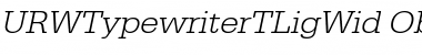 Download URWTypewriterTLigWid Font