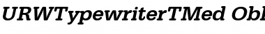 URWTypewriterTMed Font