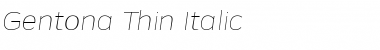 Gentona Thin Italic Regular Font