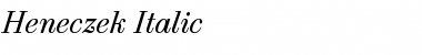 Heneczek Italic Font