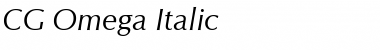 CG Omega Italic Font