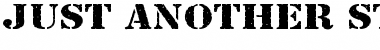 Just Another Stencil Font Regular Font