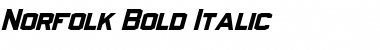 Norfolk Bold Italic Font