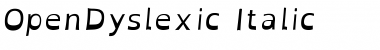 OpenDyslexic Italic Font