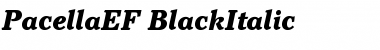 Download PacellaEF-BlackItalic Font