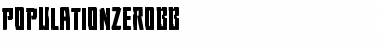 Population Zero BB Font