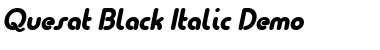 Quesat Black Italic Demo Regular Font