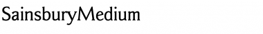 SainsburyMedium Regular Font