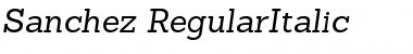 Sanchez Regular Italic Font