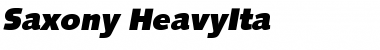 Saxony-HeavyIta Regular Font