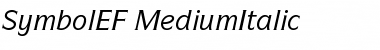 SymbolEF MediumItalic Font