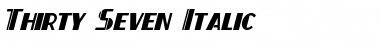 Thirty-Seven Italic Font