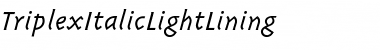 Download TriplexItalicLightLining Font