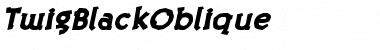 Twig Black Oblique Regular Font