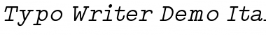 Typo Writer Demo Font