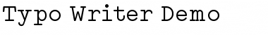 Typo Writer Demo&nbsp;Regular