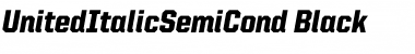 United Italic SemiCond Font