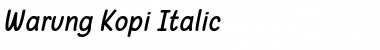 Warung Kopi Italic Font