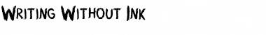 Writing Without Ink Font