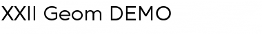 Download XXII Geom DEMO Font