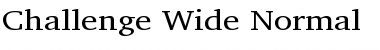 Challenge Wide Normal Font