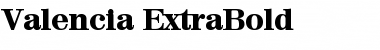 Valencia-ExtraBold Regular Font