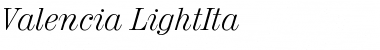 Valencia-LightIta Regular Font