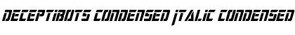 Deceptibots Condensed Italic Font