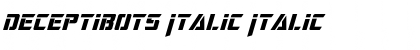 Deceptibots Italic Italic Font