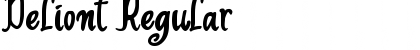 Deliont Regular Font