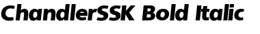 ChandlerSSK Bold Italic Font