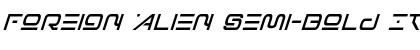 Foreign Alien Semi-Bold Italic Font