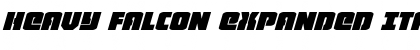 Heavy Falcon Expanded Italic Font